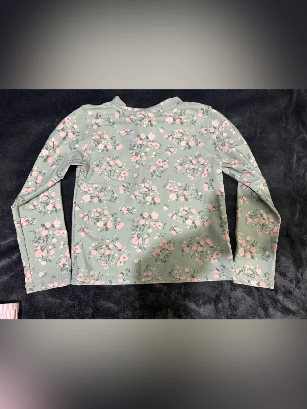 RuffleButts Tea Rose Floral Two Piece Rash Guard Swimsuit